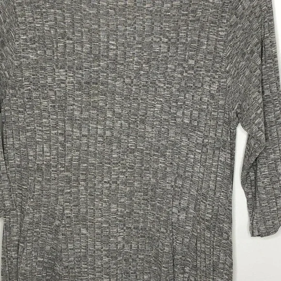 Torrid Womens Dress Size 2X Soft Plush Light Grey Ribbed Fluted Scoop Neck - Picture 7 of 9